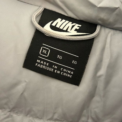 Nike Unisex Down Fill Jacket parka XL like new, white and grey