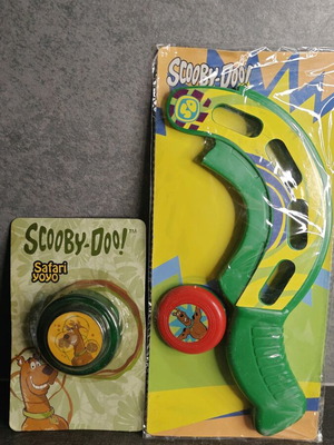 Scooby-Doo Vintage Toy Set Yo-Yo and Flying Disc Launcher New