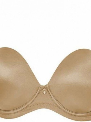 Σουτιέν Lormar extra push up strapless golden μπεζ καινούργιο 75B και 80B