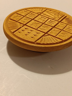 Wooden prosphoro stamp like new, 15 cm diameter
