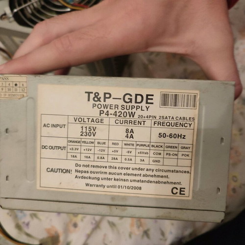 Power supplies used, pack of 3, 2x420W and 1x450W