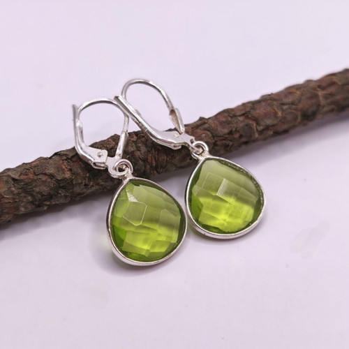 Silver earrings with Peridot new