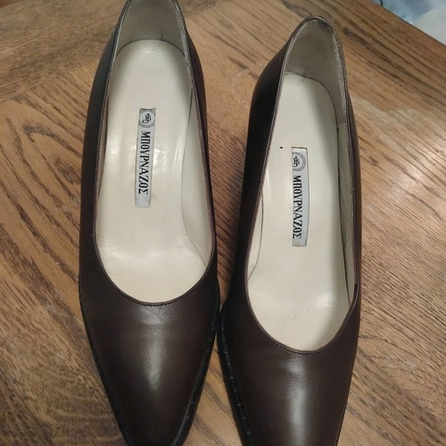 Bournazos leather pumps like new, brown, size 37