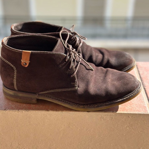 Men's ankle boot suede used, brown, size 41 Petridis