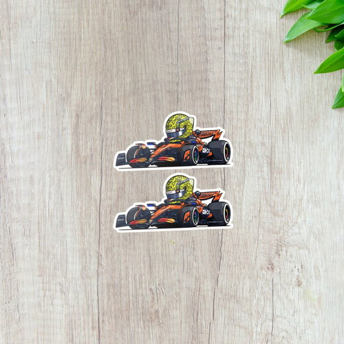 Lando Norris Chibi F1 Stickers made to order, set of 2