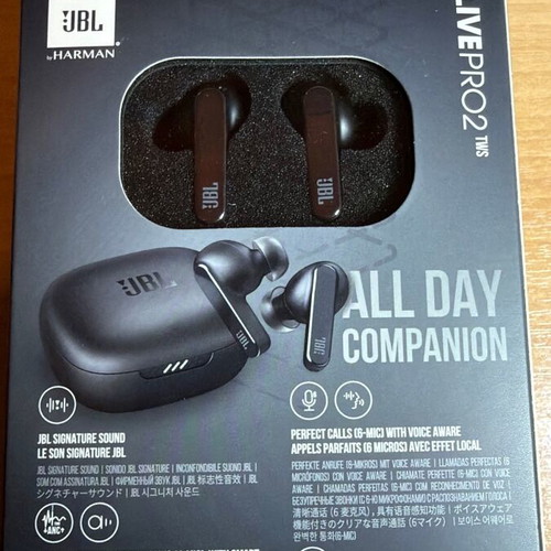 JBL Live Pro 2 TWS earbuds like new, black, with ANC