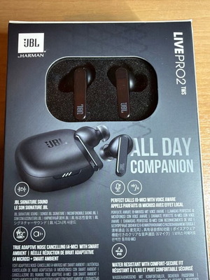 JBL Live Pro 2 TWS earbuds like new, black, with ANC