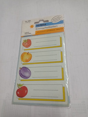 Labels with fruit design new for notebooks and books