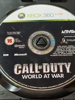 Call of Duty World at War Xbox 360 game disc PAL