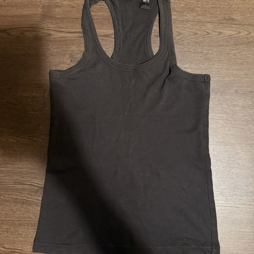 Mango Basics Black Racerback Tank Top, Size S