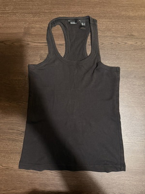 Mango Basics Black Racerback Tank Top, Size S