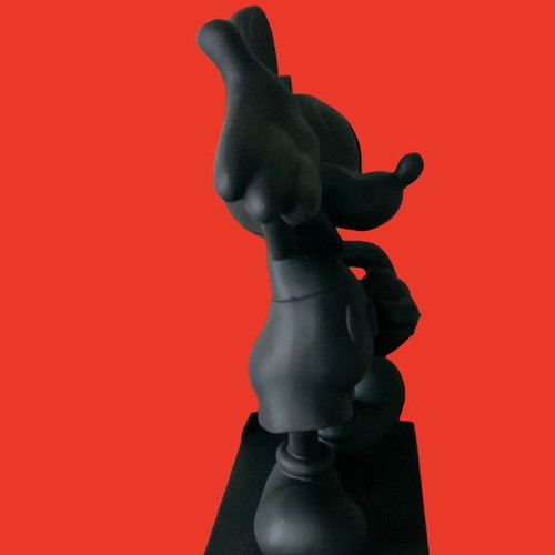 Mickey Mouse garden statue new, black matte finish