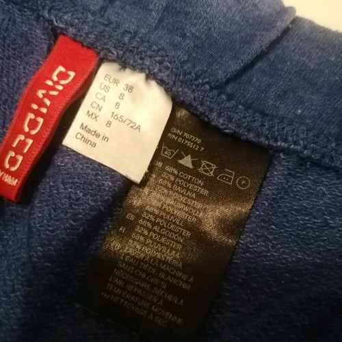 Divided H&M women's shorts used, cotton, blue, size 38