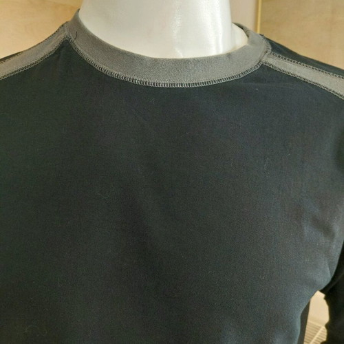 Engelbert Strauss men's long-sleeve cotton shirt medium like new, black gray