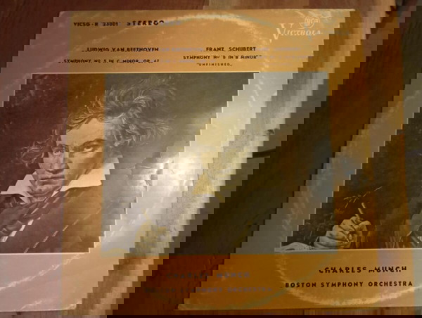 Charles munch boston symphony orchestra Vinyl victrola Beethoven - Schubert
