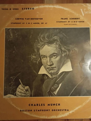 Charles Munch Boston Symphony Orchestra vinyl used, Beethoven - Schubert