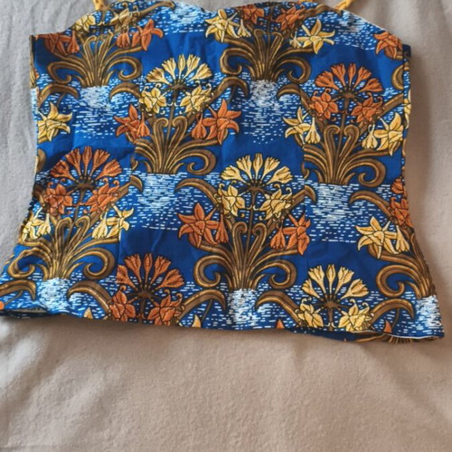 Tribal top like new, blue multicolor, size S/M