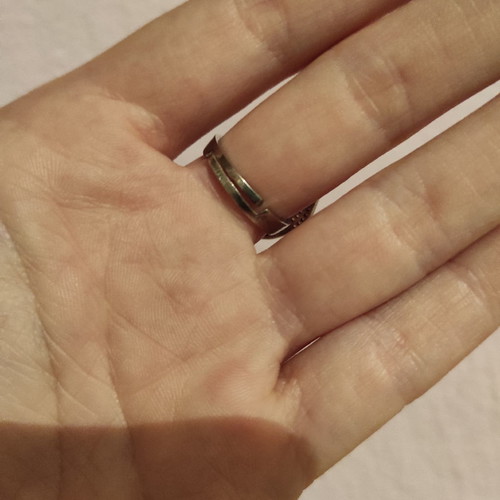 Silver 925 ring used with adjustable opening