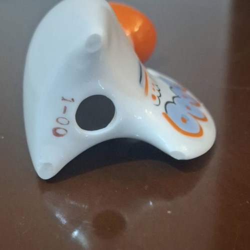 Vintage Soviet porcelain salt shaker in rooster shape like new