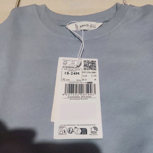 Mango Kids Cakes Sweatshirt sweatshirt new, light pastel blue 18-24 months