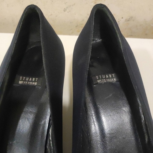 Stuart Weitzman women's kitten heels, blue