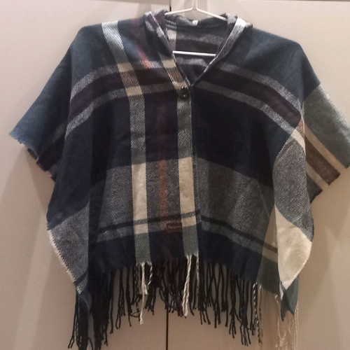 Pepe Jeans checked cape like new, summer blue