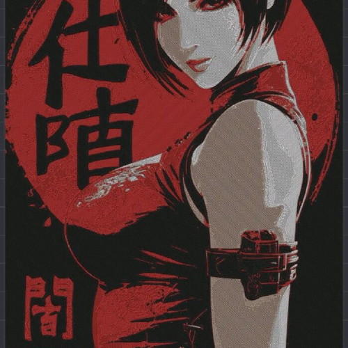 Resident Evil Ada Wong plastic canvas poster, new, 16 cm height