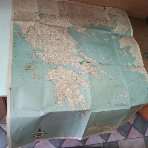 Road map of Greece used