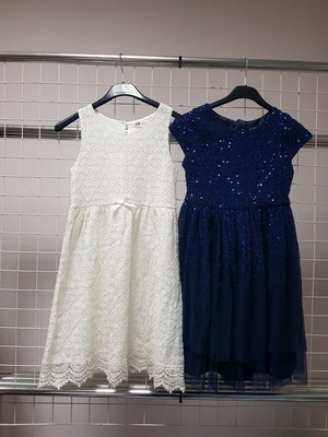 Lot of 2 official dresses like new, sizes 128 and 134, H&M