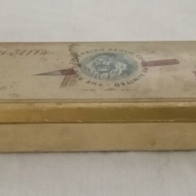 Old British Wolff's Royal Sovereign King George V Pencil Box used