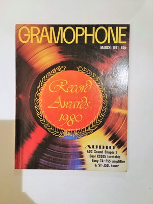 Gramophone Magazine March 1981 used
