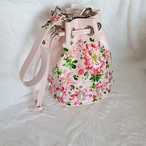 Steve Madden bag new, hand-painted, pink