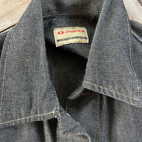 Men's denim jacket like new, size Medium, gray