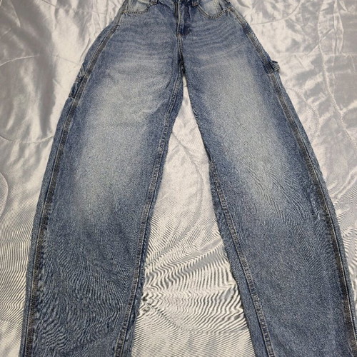 Bershka Carpender baggy wide leg pants size 32 like new, blue