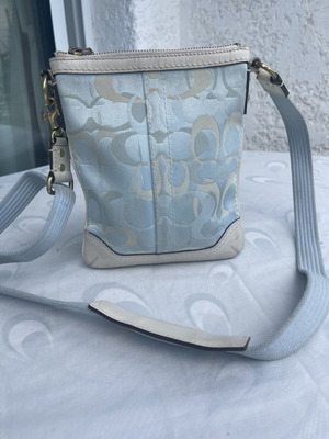 Coach crossbody bag like new, turquoise, small 18x22 cm
