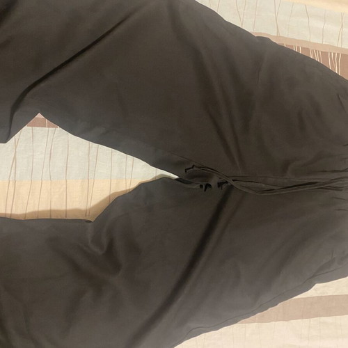 Black Wide-Leg Pants with Elastic Waist like new, size XS