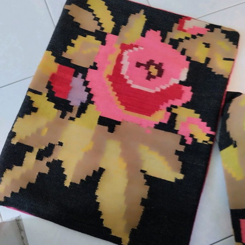 Two large woven pillowcases like new, 70x50 cm