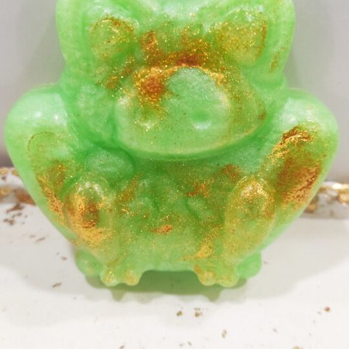 Handmade decorative aromatic frog-shaped soap made to order