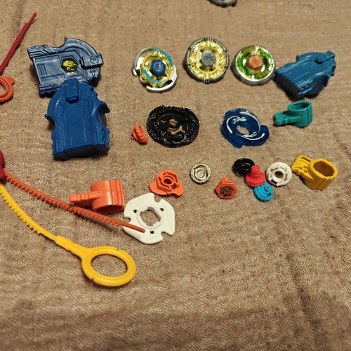 Beyblades used, all together