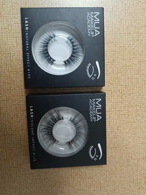 MUA eyelashes Natural effect #100 and Volume impact #110 new