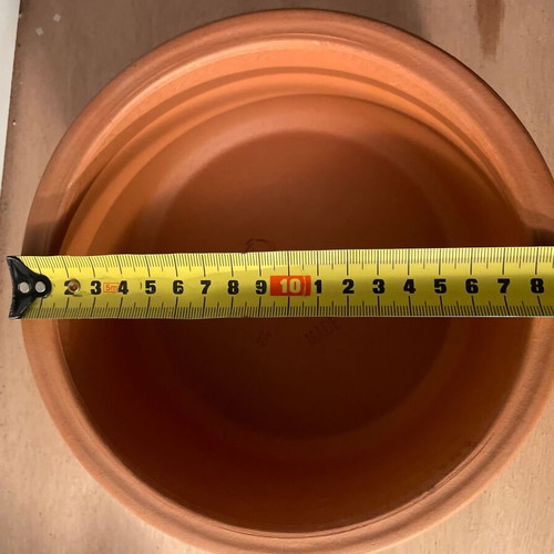 Deroma Italy terracotta pot without hole 19cm diameter x 8cm height No1 new