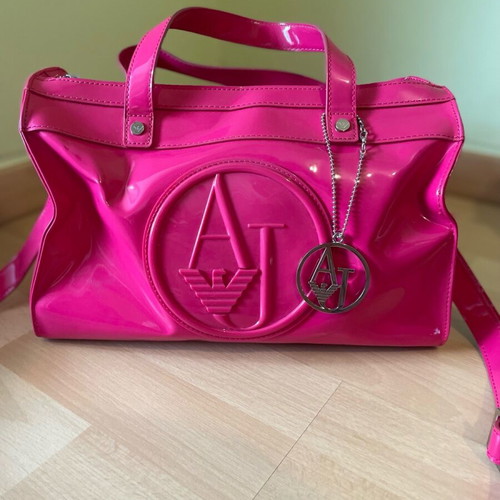 ArmaniJeans barrel-shaped handbag fuchsia like new
