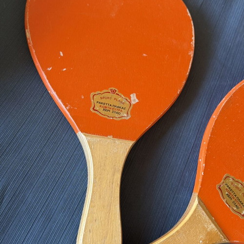 Vintage rackets Greek made used, set of 2
