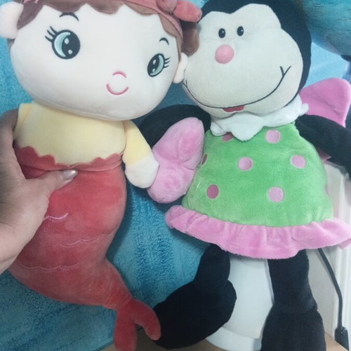 Plush mermaid and bee used, large size