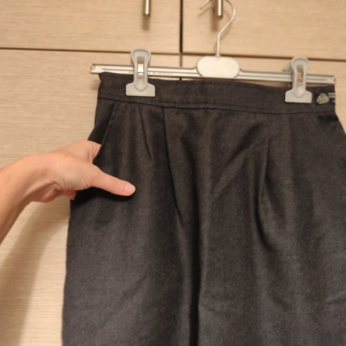 Vintage Braemar Petites skirt 100% virgin wool gray new