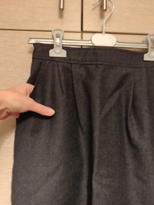 Vintage Braemar Petites skirt 100% virgin wool gray new