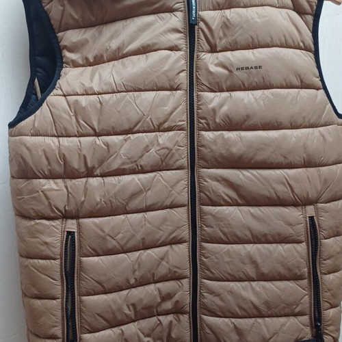 Rebase sleeveless jacket used, beige, size M with detachable hood