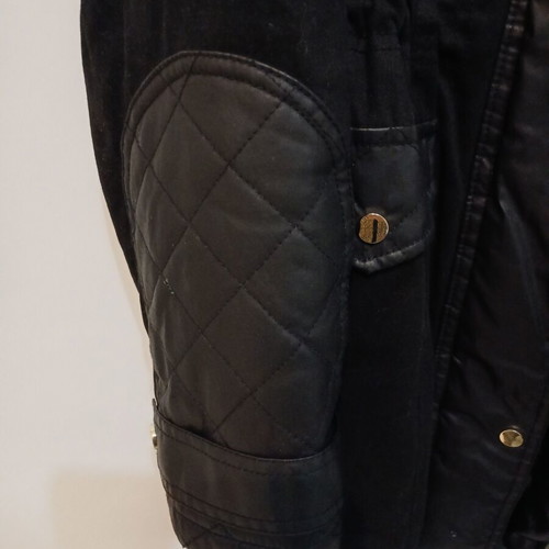 River Island parka jacket size S used, black