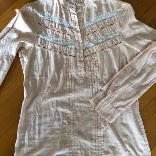 Bershka blouse used with lace, peach color, size M