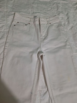 Bershka λευκά γυναικεία ίσια cropped jeans σαν καινούργιο